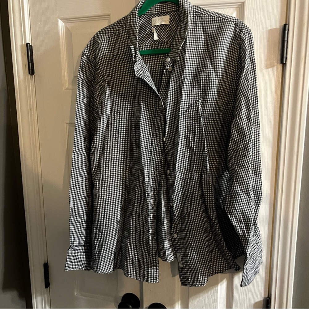 NWT J.Crew Gingham Cotton Shirt
